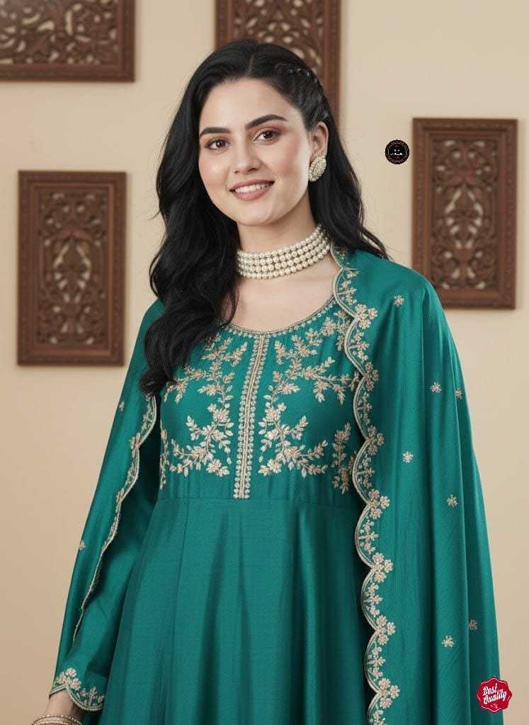 YNF Wholesale Vichitra Silk Anarkali Kurtis  | Surat Manufacturer
