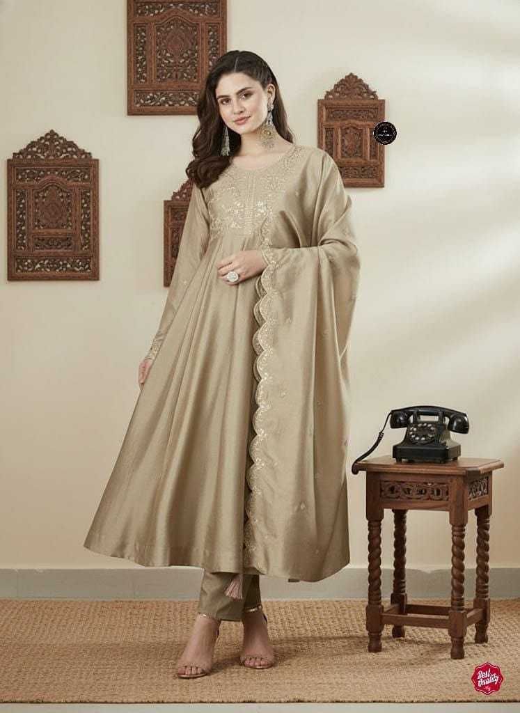 YNF Wholesale Vichitra Silk Anarkali Kurtis  | Surat Manufacturer