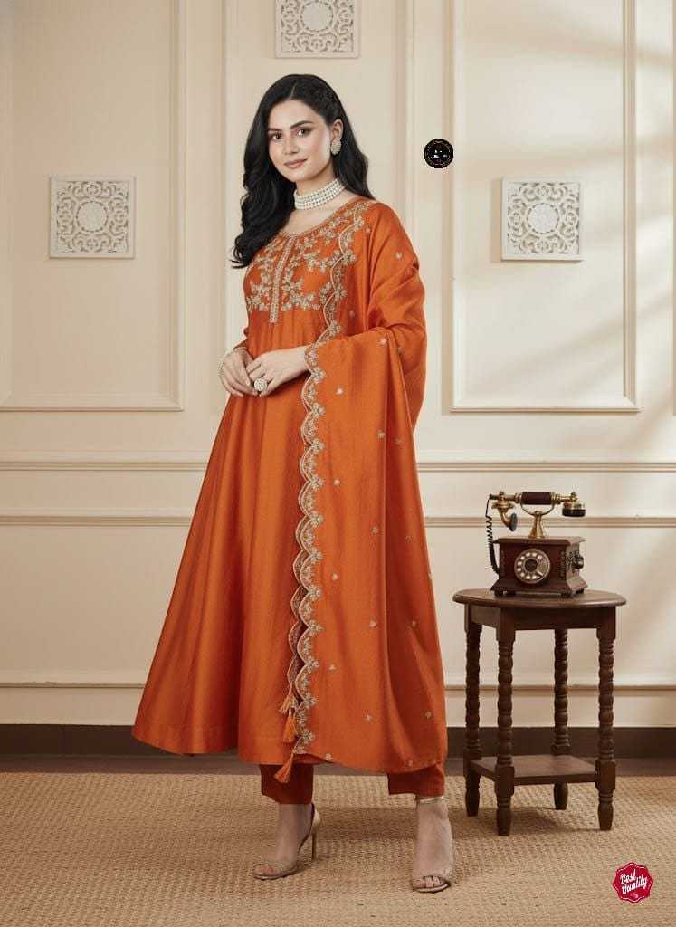 YNF Wholesale Vichitra Silk Anarkali Kurtis  | Surat Manufacturer