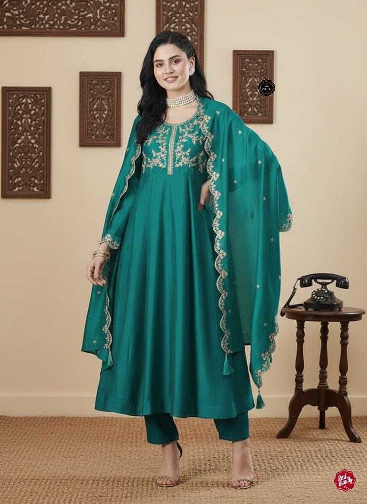 YNF Wholesale Vichitra Silk Anarkali Kurtis  | Surat Manufacturer