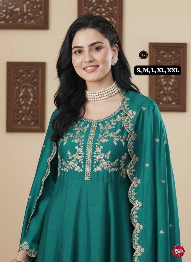 YNF Wholesale Vichitra Silk Anarkali Kurtis  | Surat Manufacturer