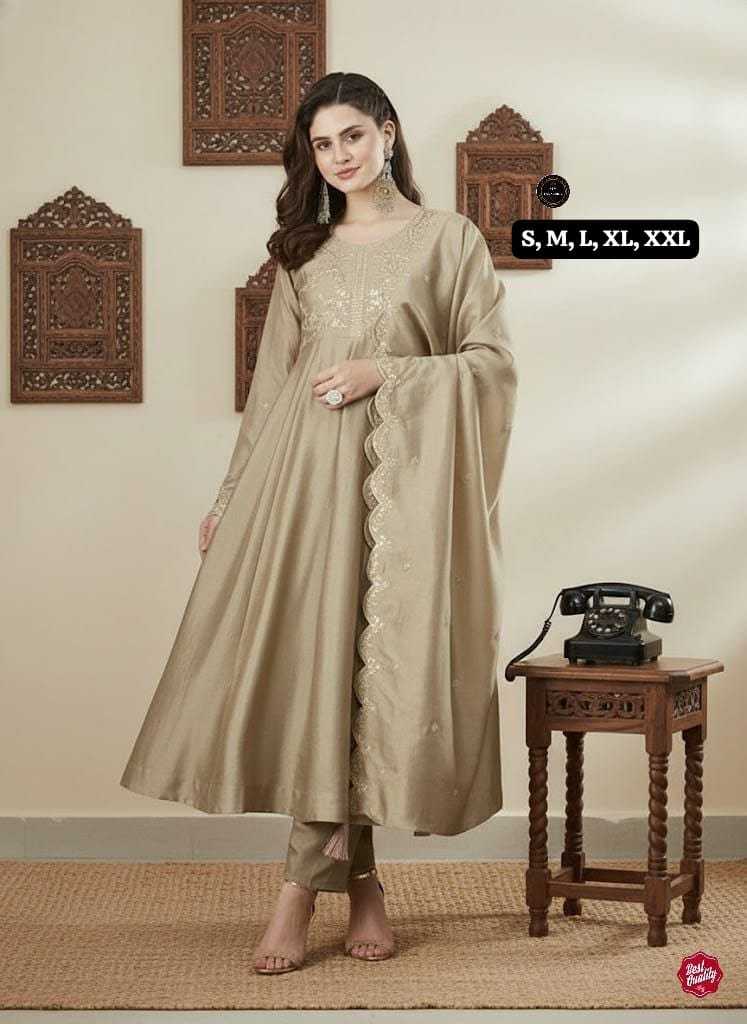 YNF Wholesale Vichitra Silk Anarkali Kurtis  | Surat Manufacturer