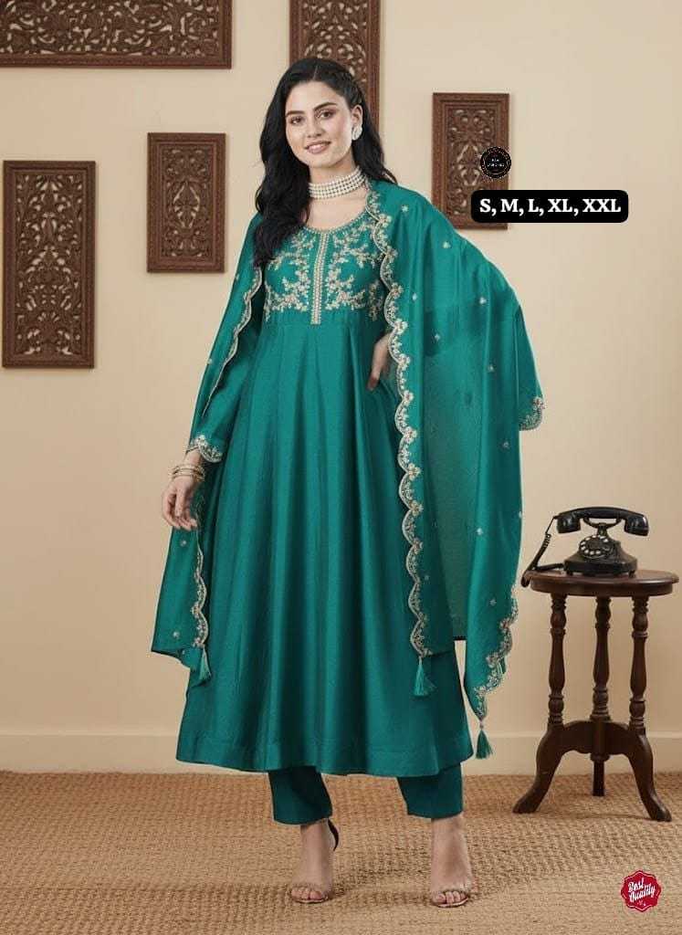 YNF Wholesale Vichitra Silk Anarkali Kurtis  | Surat Manufacturer