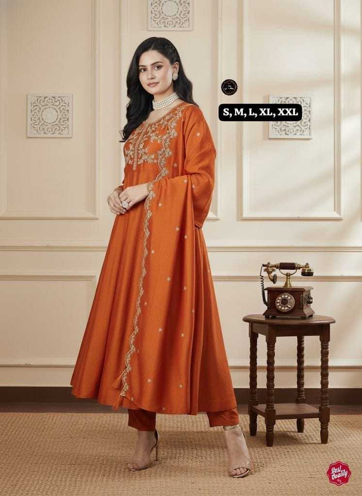 YNF Wholesale Vichitra Silk Anarkali Kurtis  | Surat Manufacturer