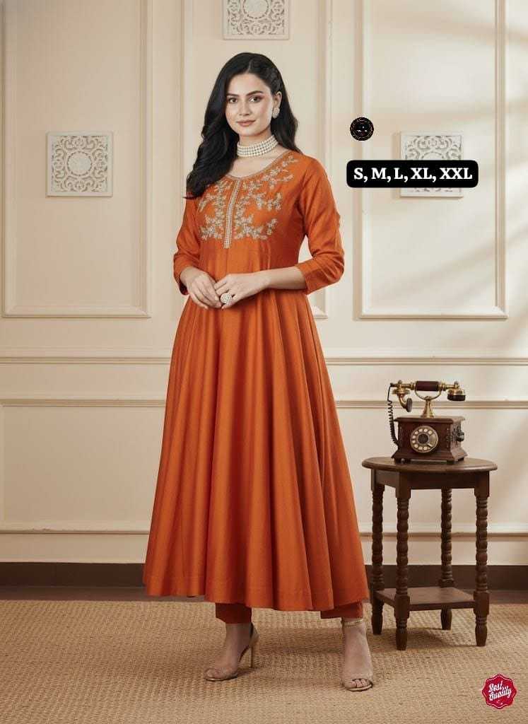 YNF Wholesale Vichitra Silk Anarkali Kurtis  | Surat Manufacturer