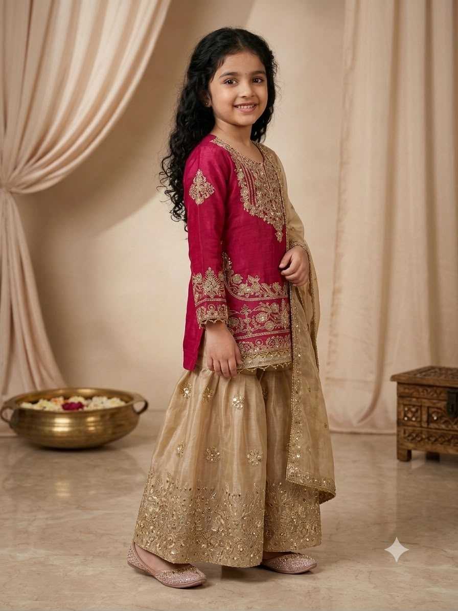 YNF Wholesale Pure Silk Kids Suit  | Surat Manufacturer