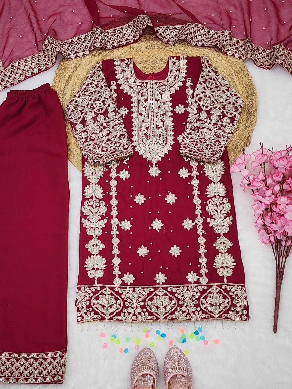 YNF Wholesale Faux Georgette Kids Suit  | Surat Manufacturer