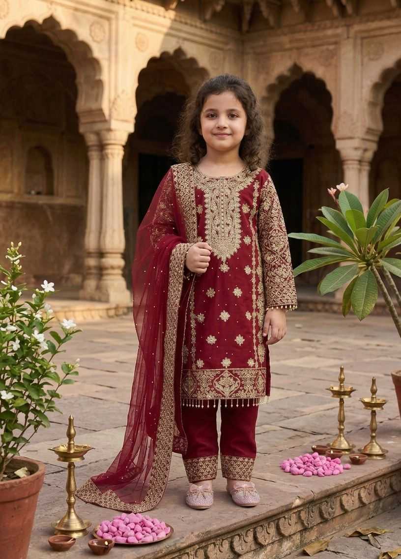 YNF Wholesale Faux Georgette Kids Suit  | Surat Manufacturer