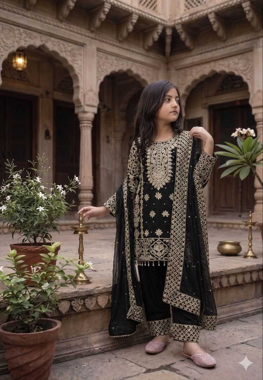 YNF Wholesale Faux Georgette Kids Suit  | Surat Manufacturer