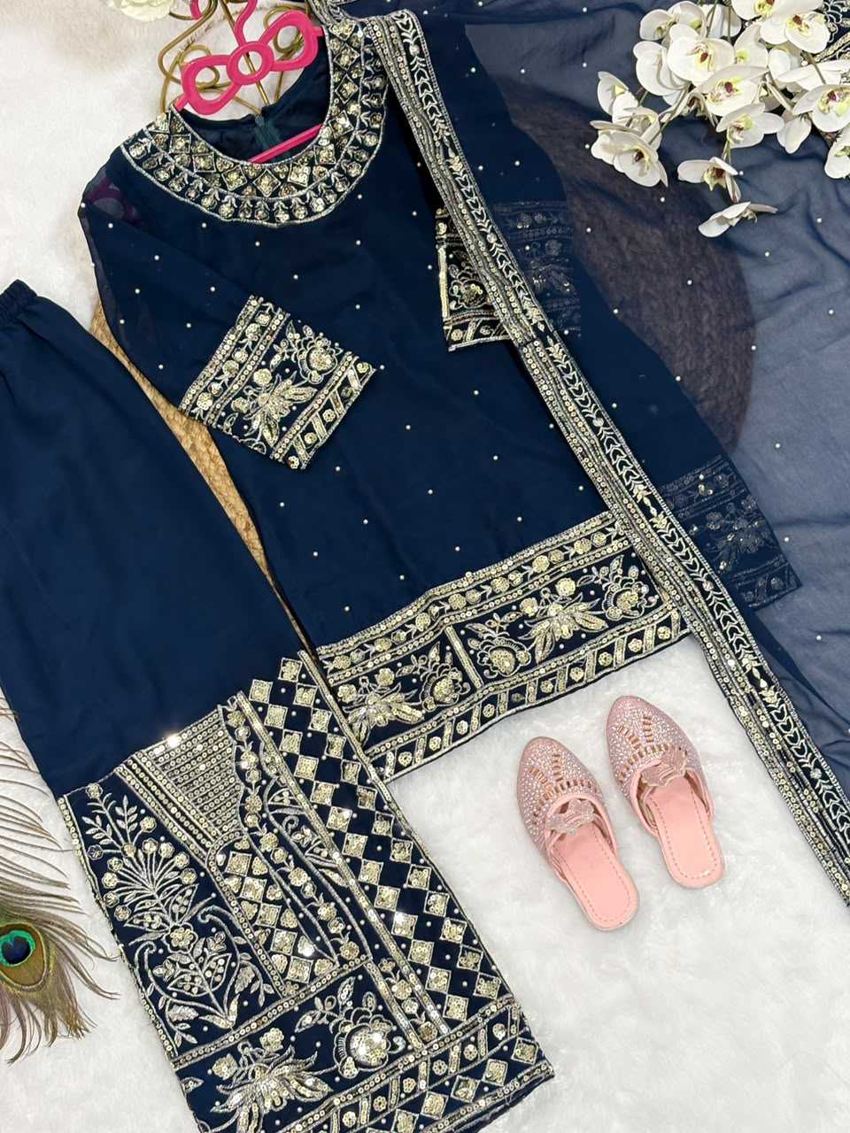 YNF Wholesale Faux Georgette Kids Suit  | Surat Manufacturer