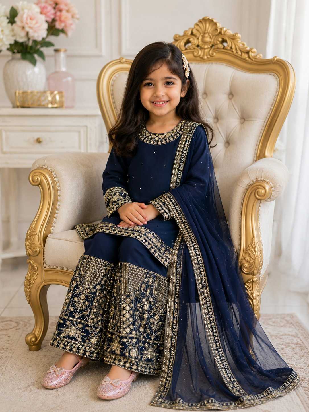 YNF Wholesale Faux Georgette Kids Suit  | Surat Manufacturer