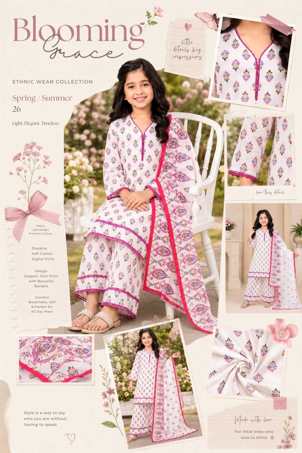 YNF Wholesale Cotton Cambric Kids Suit  | Surat Manufacturer