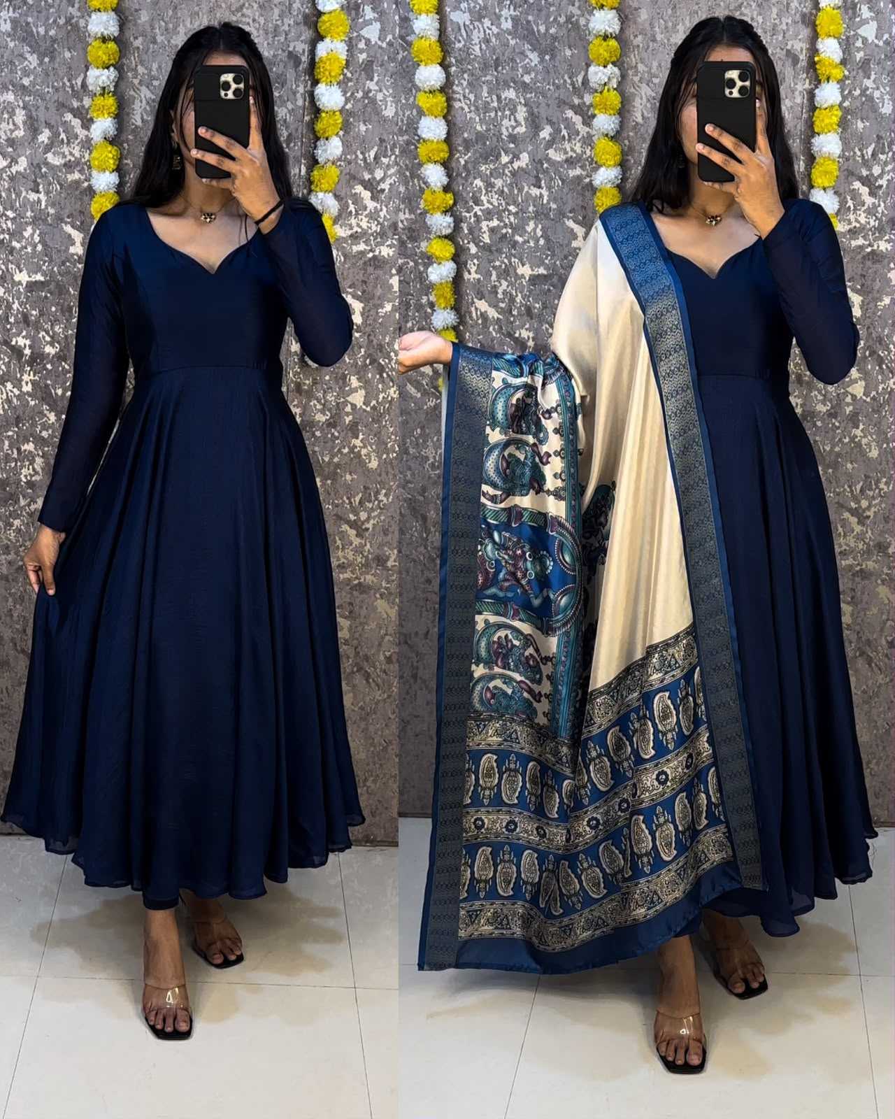 YNF Wholesale Soft Vichitra Fancy Gowns  | Surat Manufacturer