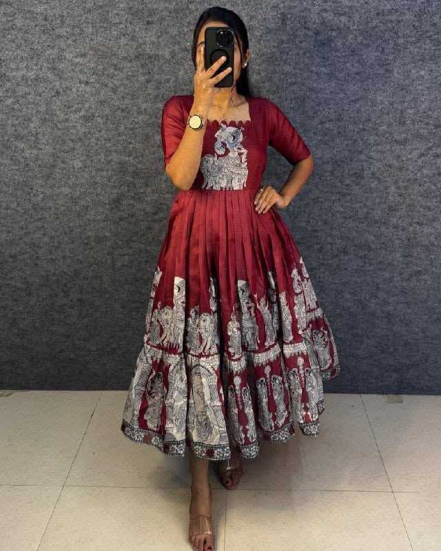 YNF Wholesale Kota Chex Printed Gowns  | Surat Manufacturer