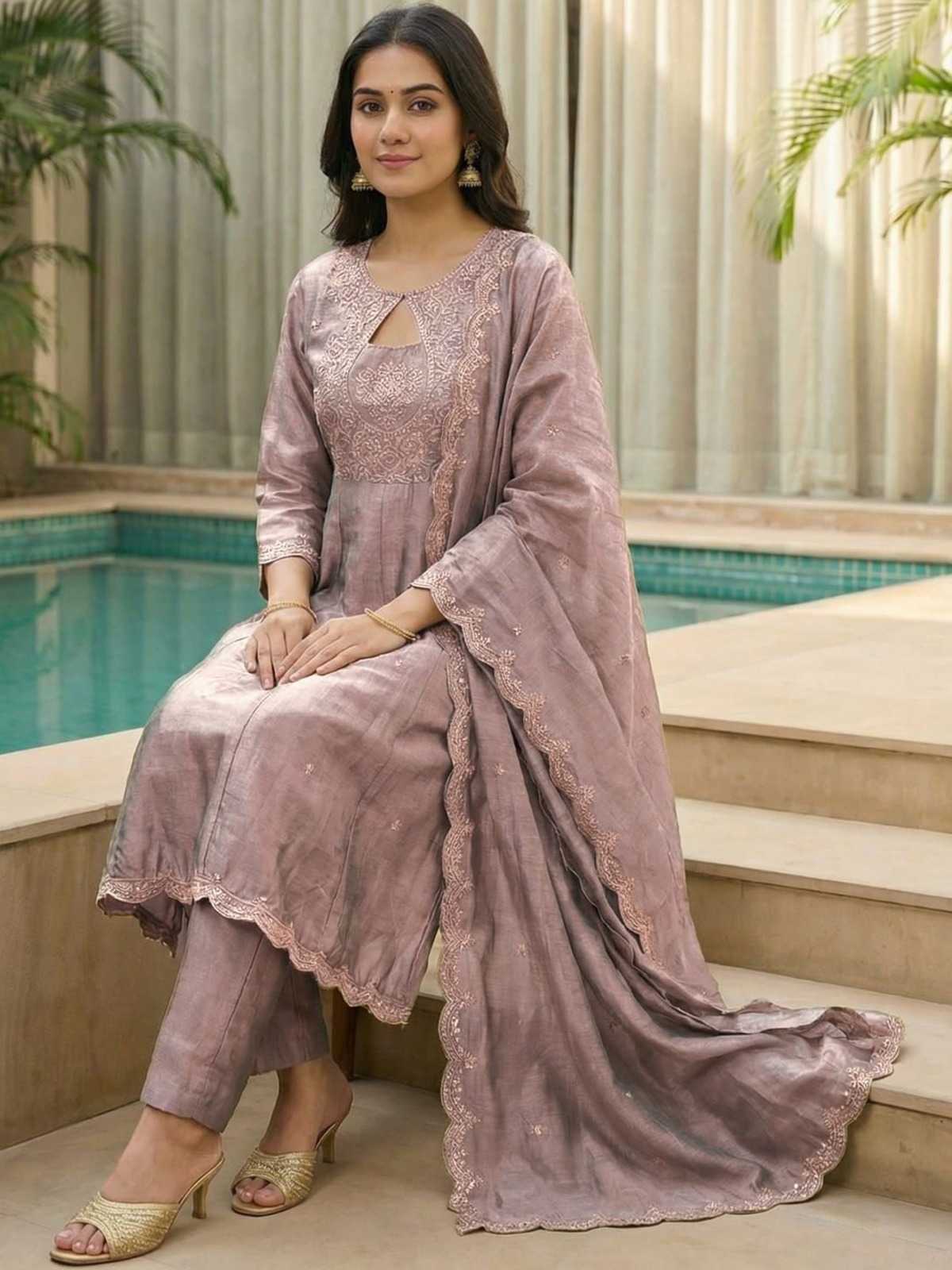 YNF Wholesale Soft Vichitra Embroidery Suits  | Surat Manufacturer