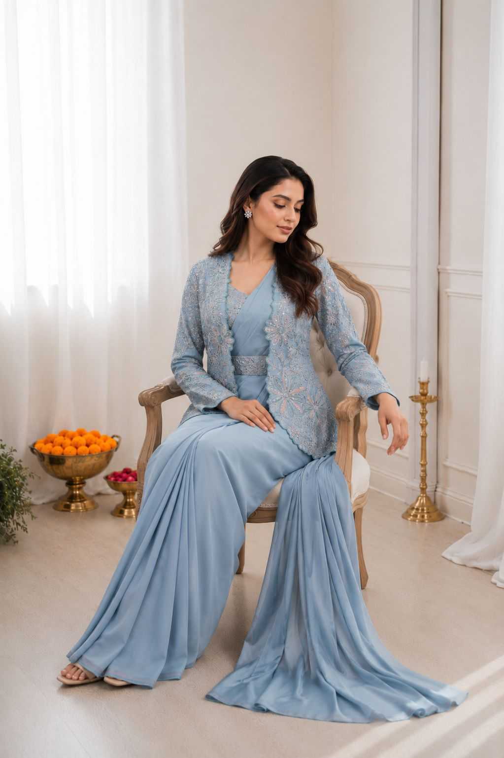 YNF Wholesale Crepe Silk Ready To Wear Sarees  | Surat Manufacturer