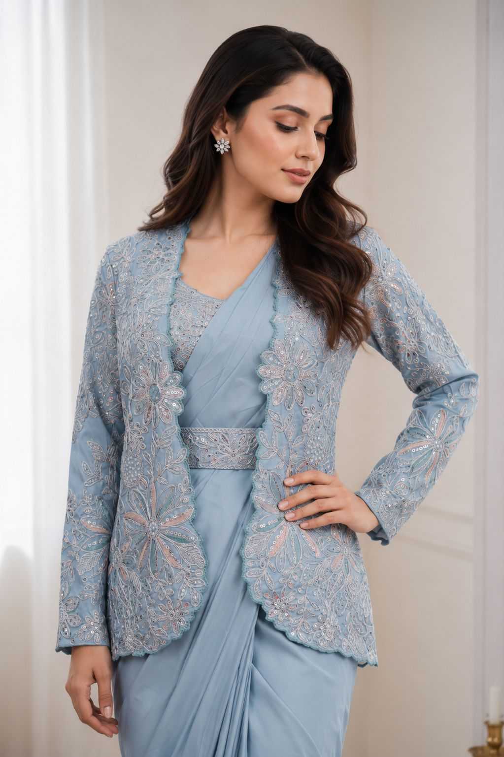 YNF Wholesale Crepe Silk Ready To Wear Sarees  | Surat Manufacturer