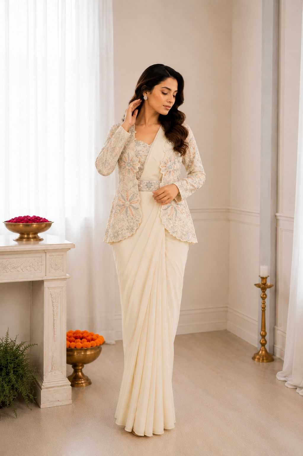 YNF Wholesale Crepe Silk Ready To Wear Sarees  | Surat Manufacturer