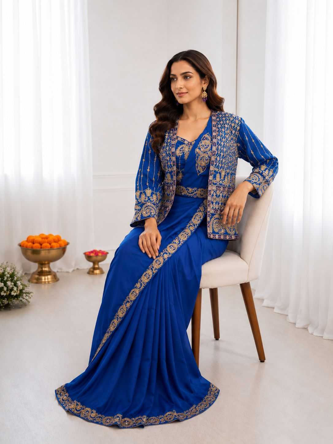 YNF Wholesale Crepe Silk Ready To Wear Sarees  | Surat Manufacturer