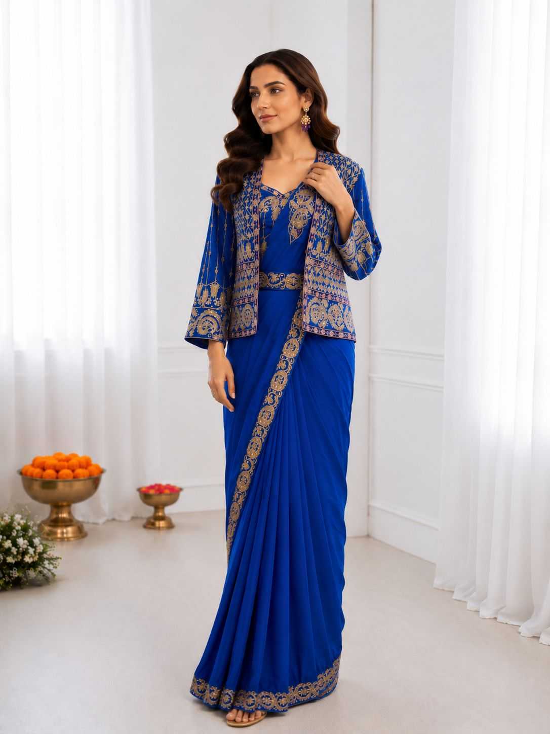 YNF Wholesale Crepe Silk Ready To Wear Sarees  | Surat Manufacturer
