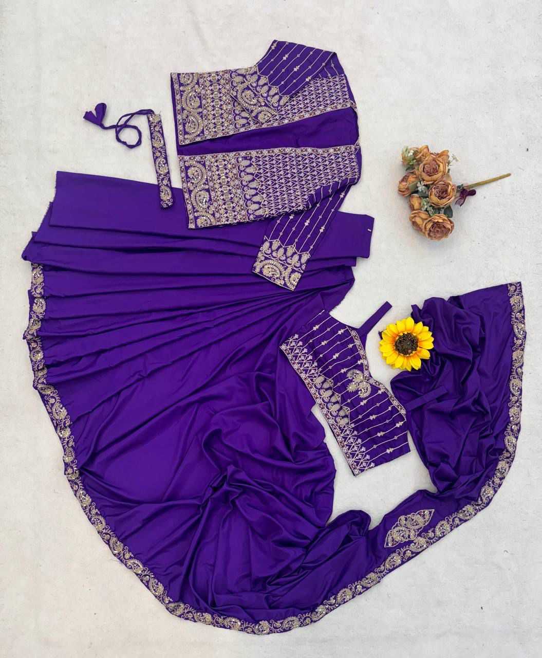YNF Wholesale Crepe Silk Ready To Wear Sarees  | Surat Manufacturer