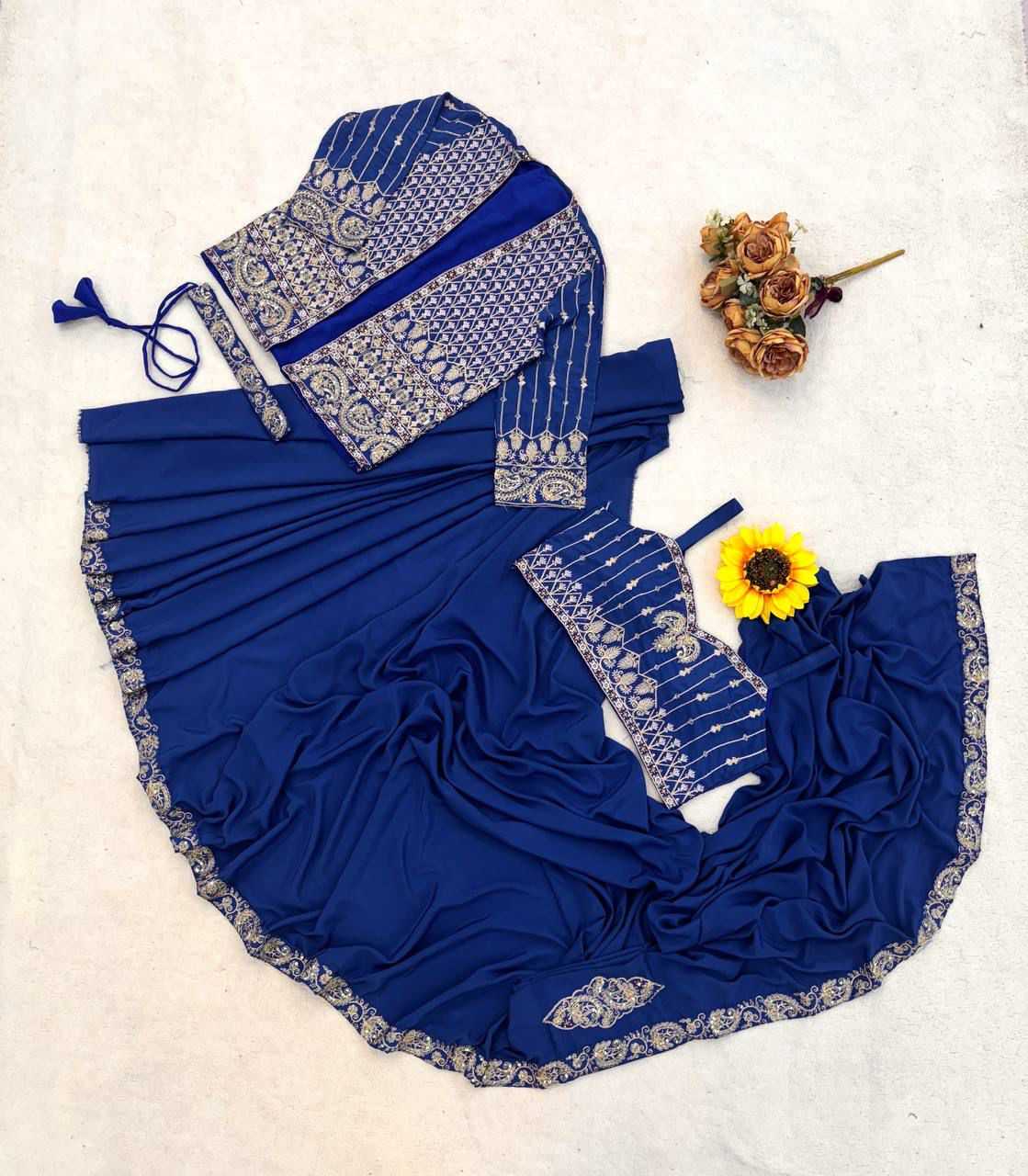 YNF Wholesale Crepe Silk Ready To Wear Sarees  | Surat Manufacturer