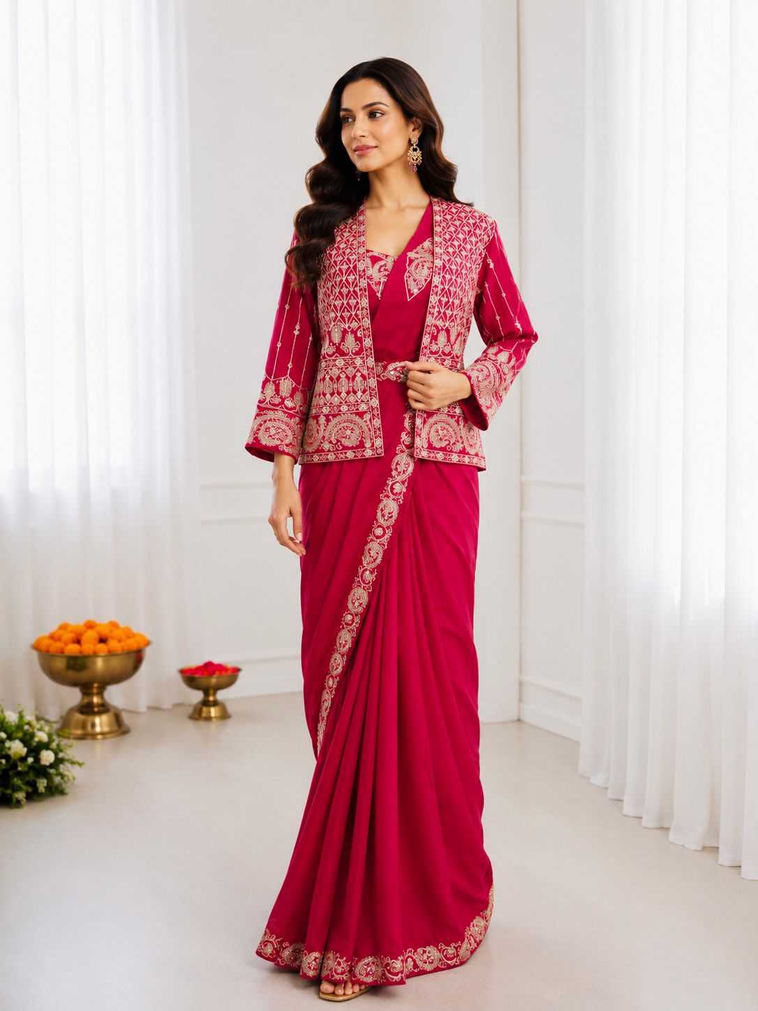 YNF Wholesale Crepe Silk Ready To Wear Sarees  | Surat Manufacturer