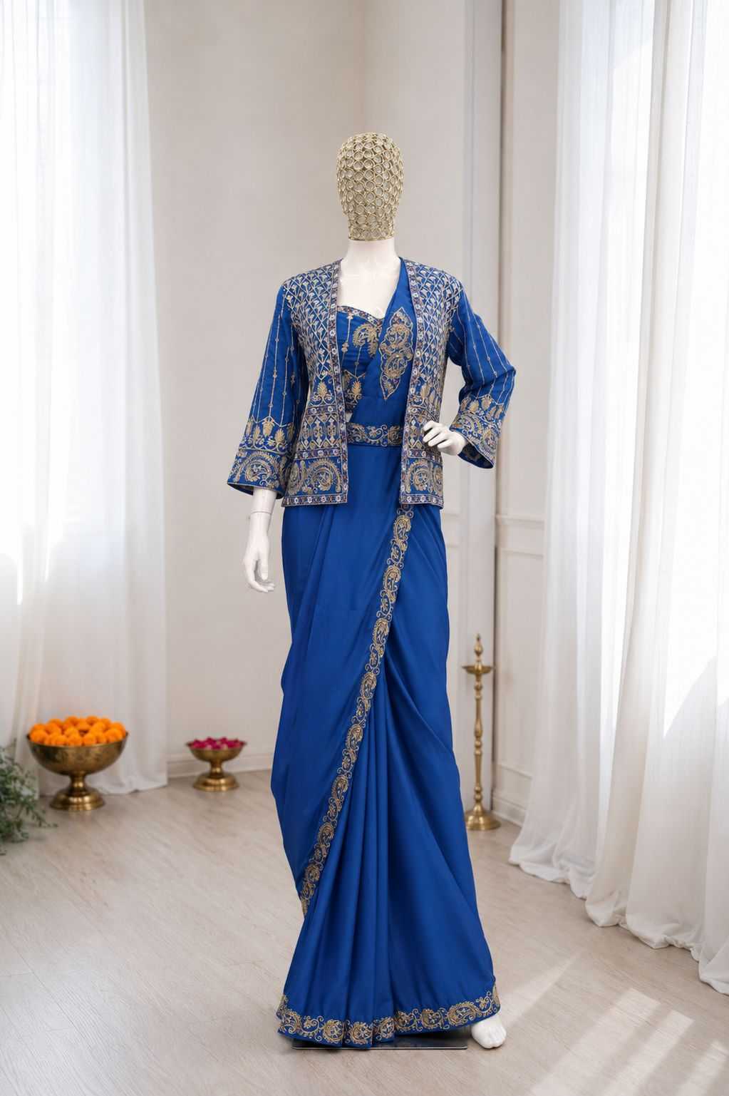 YNF Wholesale Crepe Silk Ready To Wear Sarees  | Surat Manufacturer