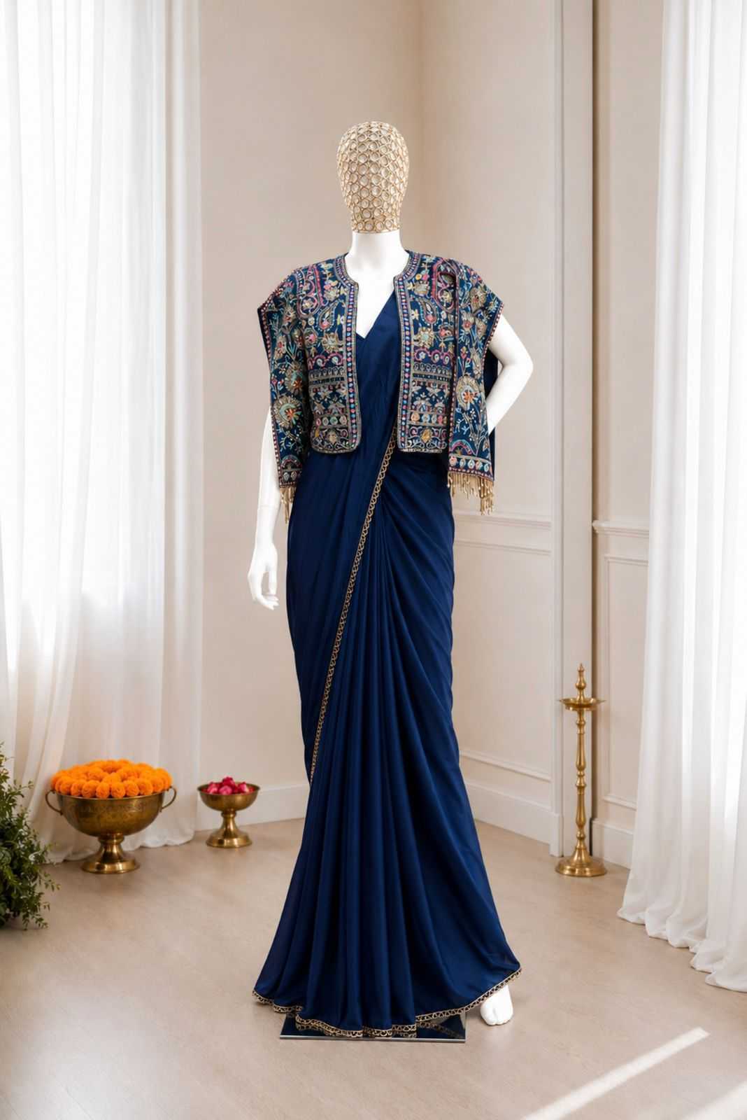 Keevaa Exporter KESH558 67 Crepe Silk Tissue Silk Saree - YNF Online