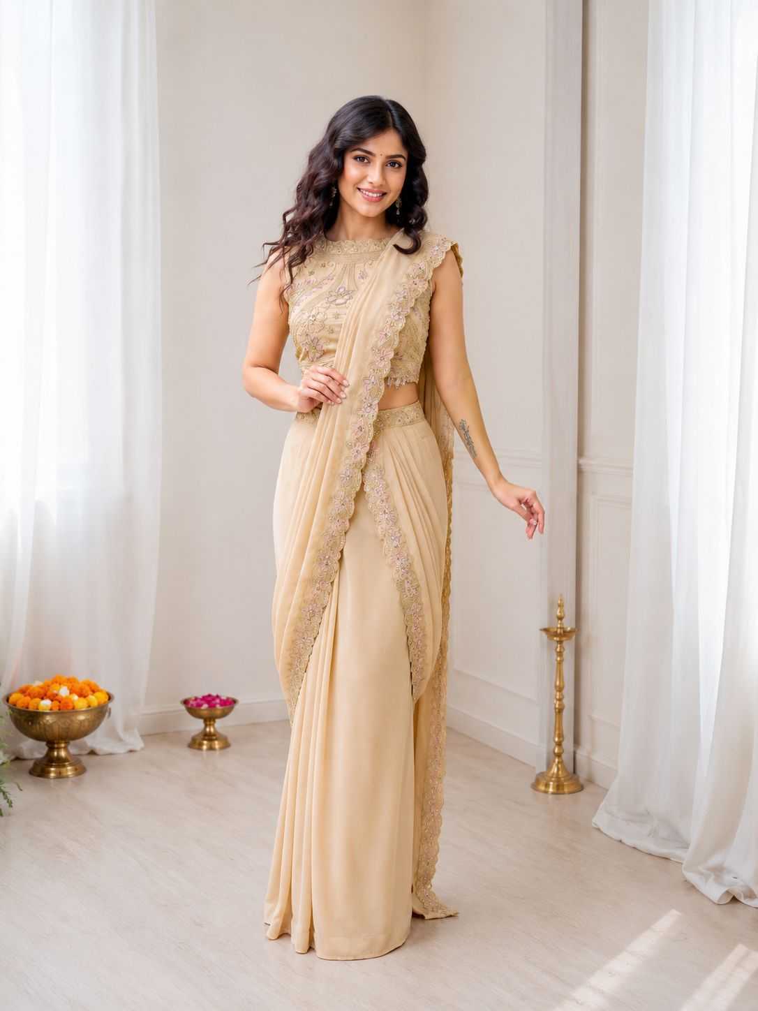YNF Wholesale Georgette Lehenga Sarees  | Surat Manufacturer