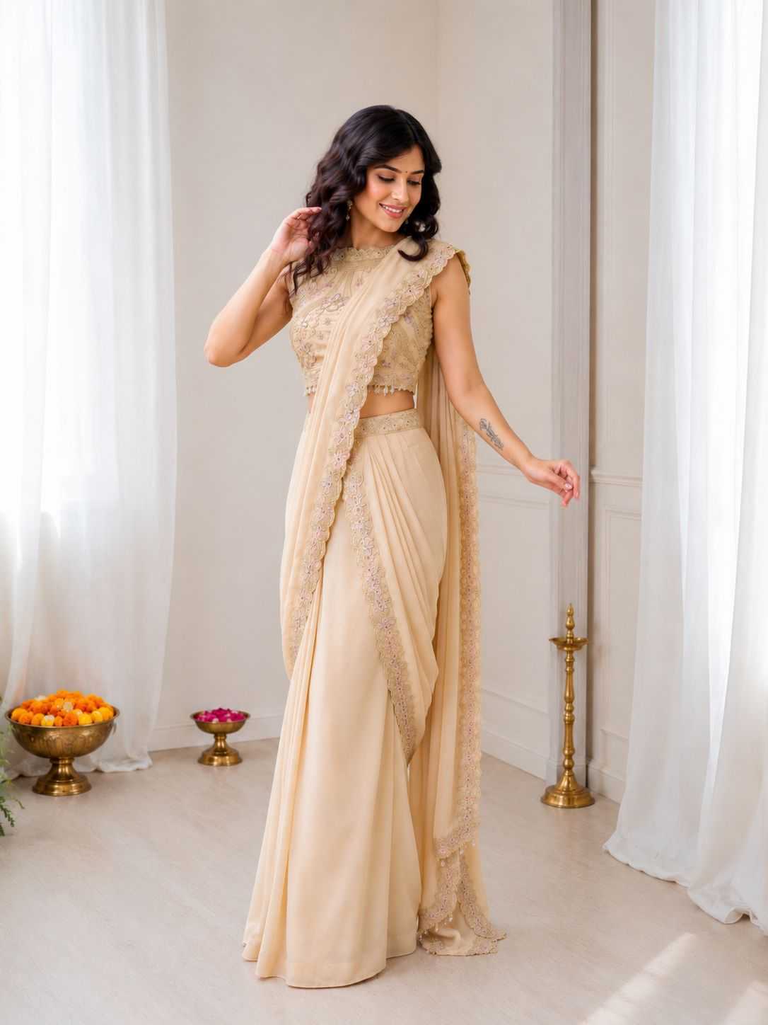 YNF Wholesale Georgette Lehenga Sarees  | Surat Manufacturer