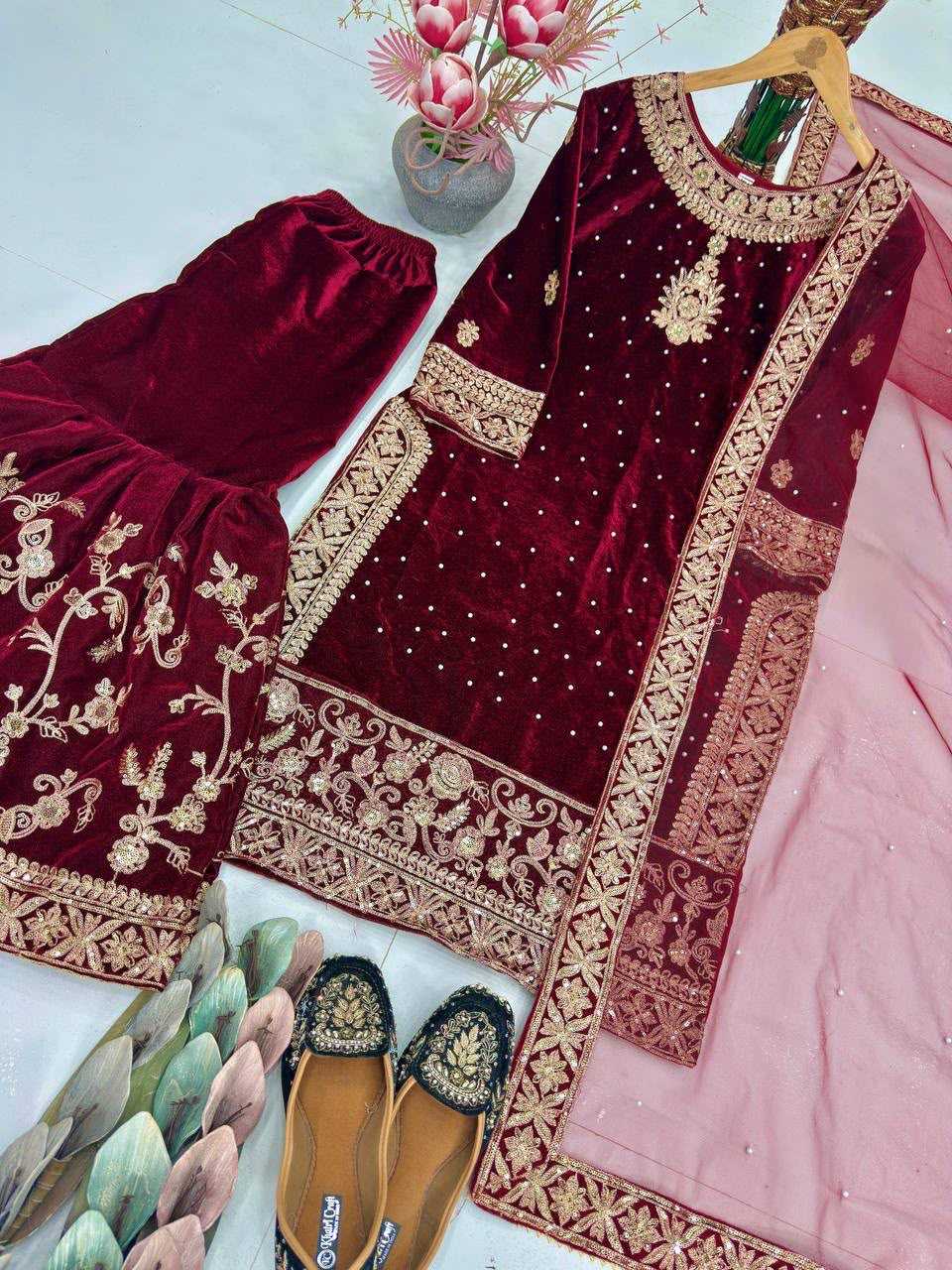 YNF Wholesale Velvet Velvet Suits  | Surat Manufacturer