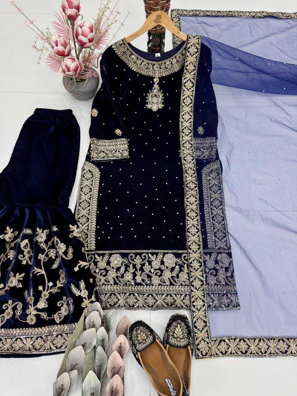 YNF Wholesale Velvet Velvet Suits  | Surat Manufacturer