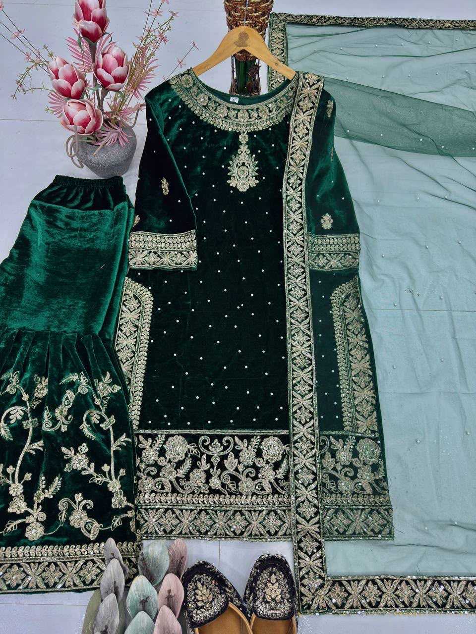YNF Wholesale Velvet Velvet Suits  | Surat Manufacturer