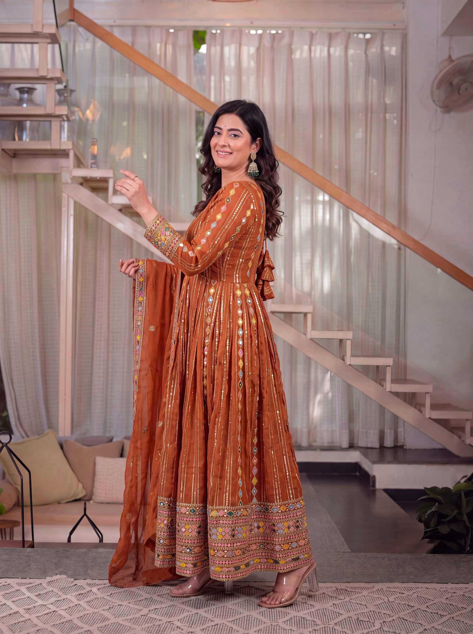 YNF Wholesale Faux Georgette Embroidery Suits  | Surat Manufacturer