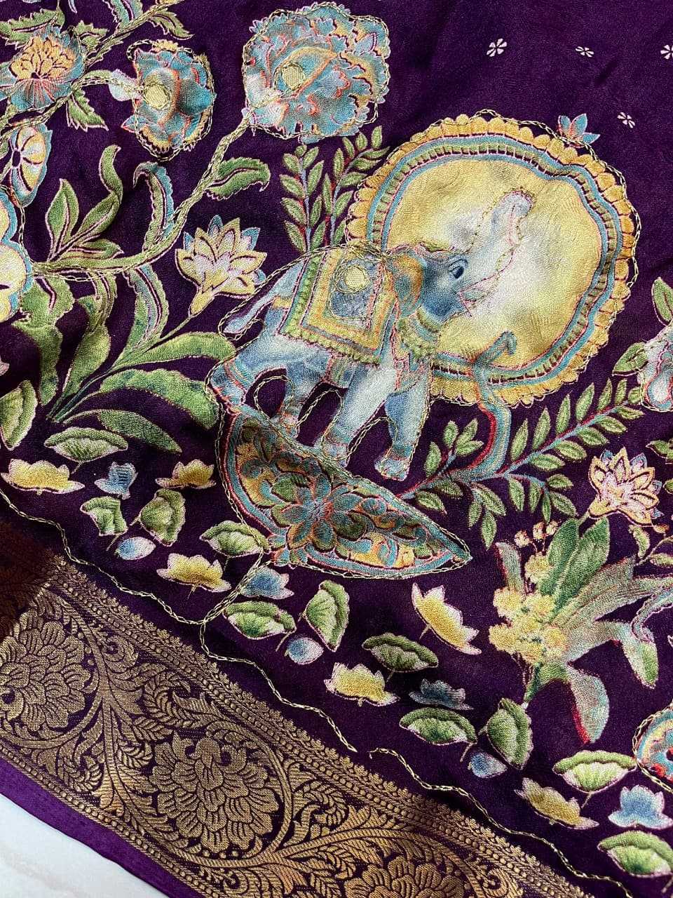 YNF Wholesale Crepe Silk Tussar Silk Sarees  | Surat Manufacturer