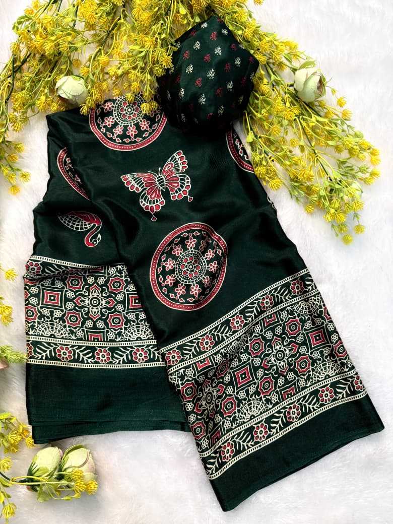 YNF Wholesale Gajji Silk Ajrakh Sarees  | Surat Manufacturer