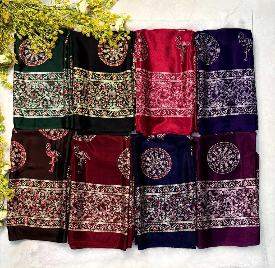 YNF Wholesale Gajji Silk Ajrakh Sarees  | Surat Manufacturer
