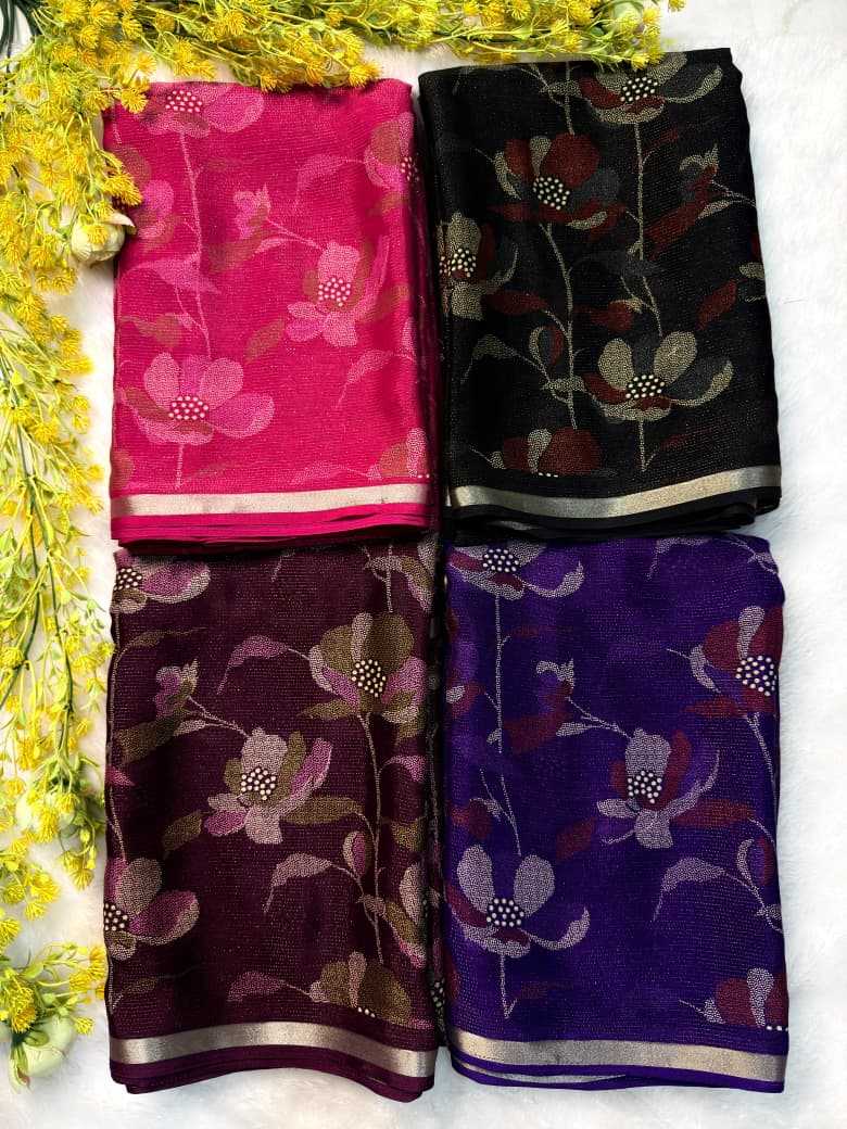 YNF Wholesale Chinon Silk Silk Sarees With Contrast Pallu  | Surat Manufacturer