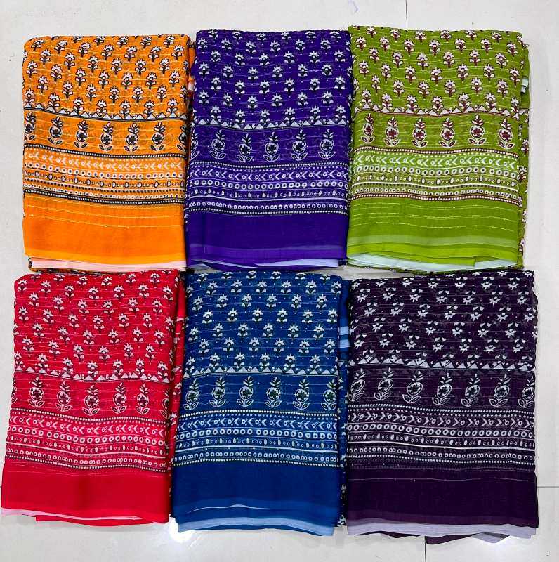 YNF Wholesale Georgette Party Wear Sarees  | Surat Manufacturer