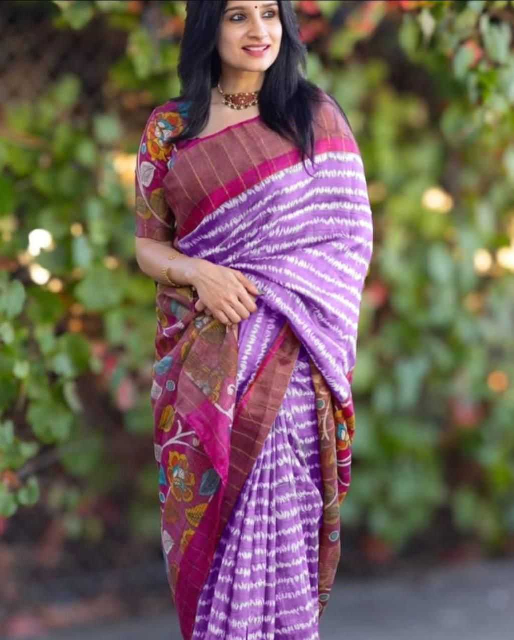 YNF Wholesale Tussar Silk Printed Sarees  | Surat Manufacturer