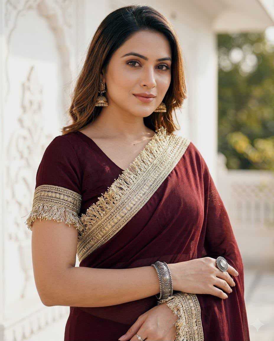 YNF Wholesale Georgette Fancy Sarees  | Surat Manufacturer