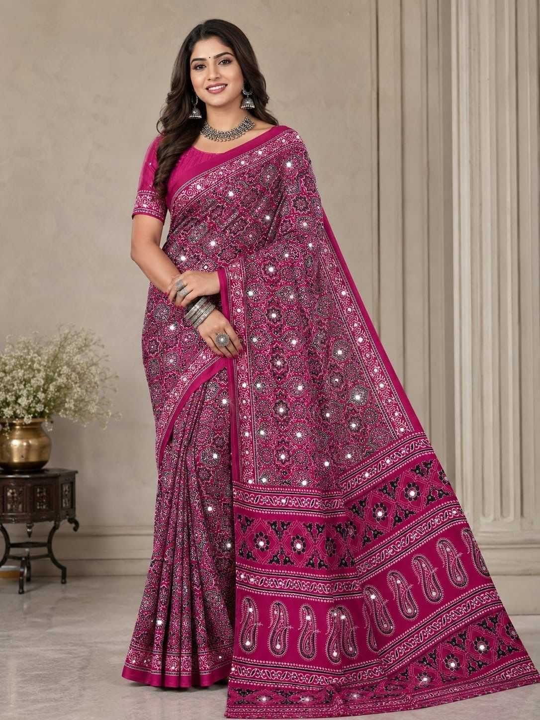 YNF Wholesale Japan Sartin Designer Sarees  | Surat Manufacturer