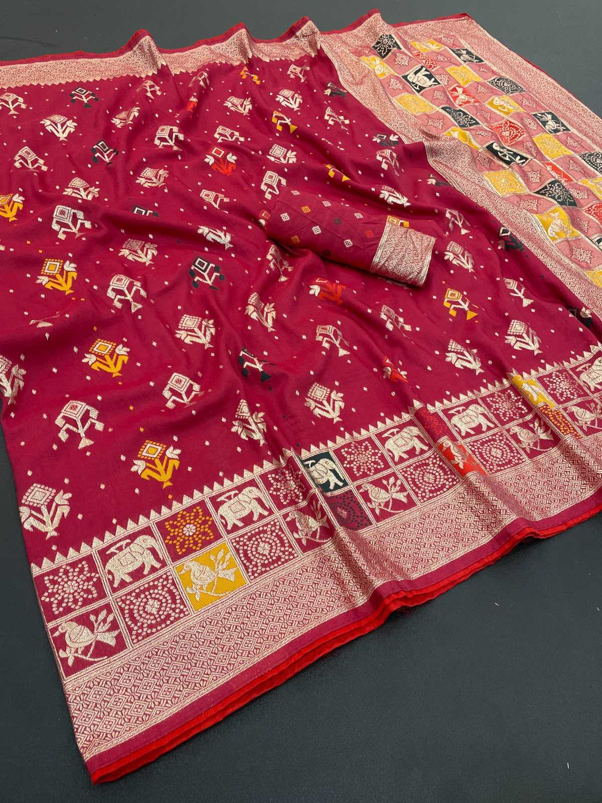 YNF Wholesale Dola Silk Butta Sarees  | Surat Manufacturer