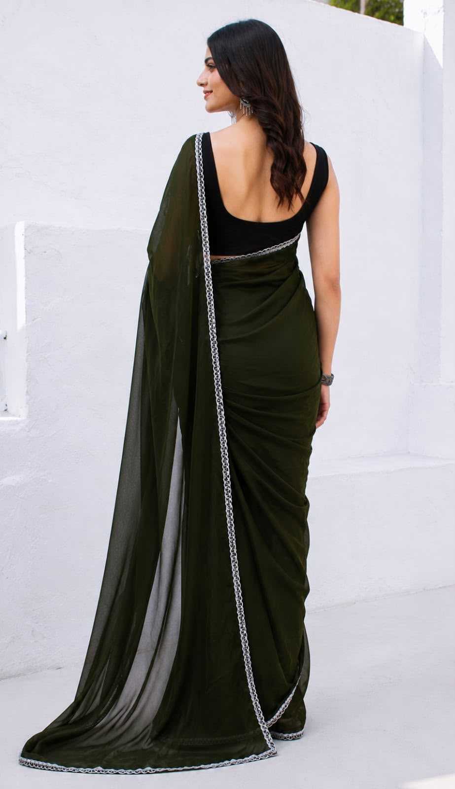 YNF Wholesale Georgette Ready To Wear Sarees  | Surat Manufacturer