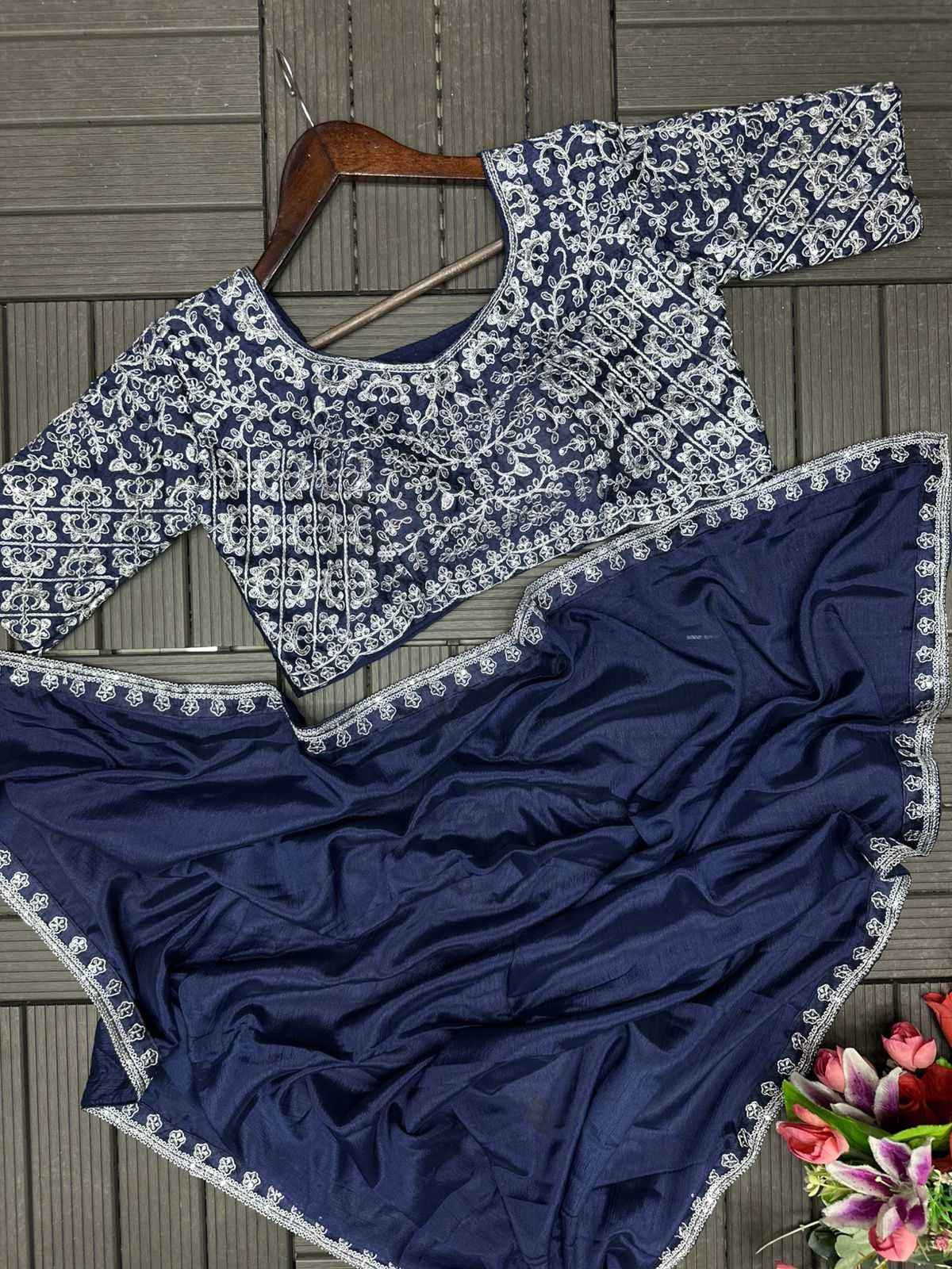 YNF Wholesale Chinon Ready To Wear Sarees  | Surat Manufacturer