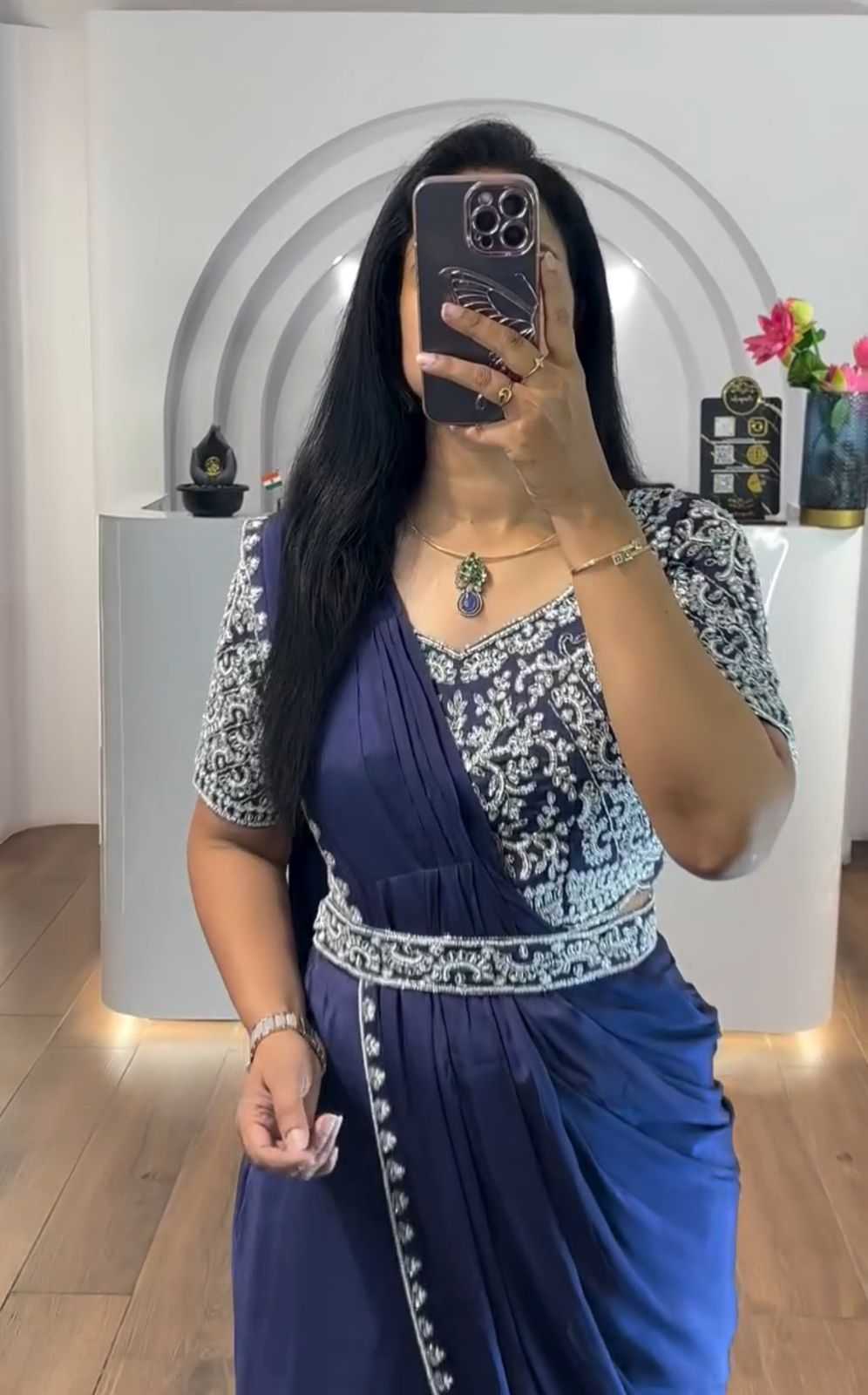 YNF Wholesale Chinon Ready To Wear Sarees  | Surat Manufacturer