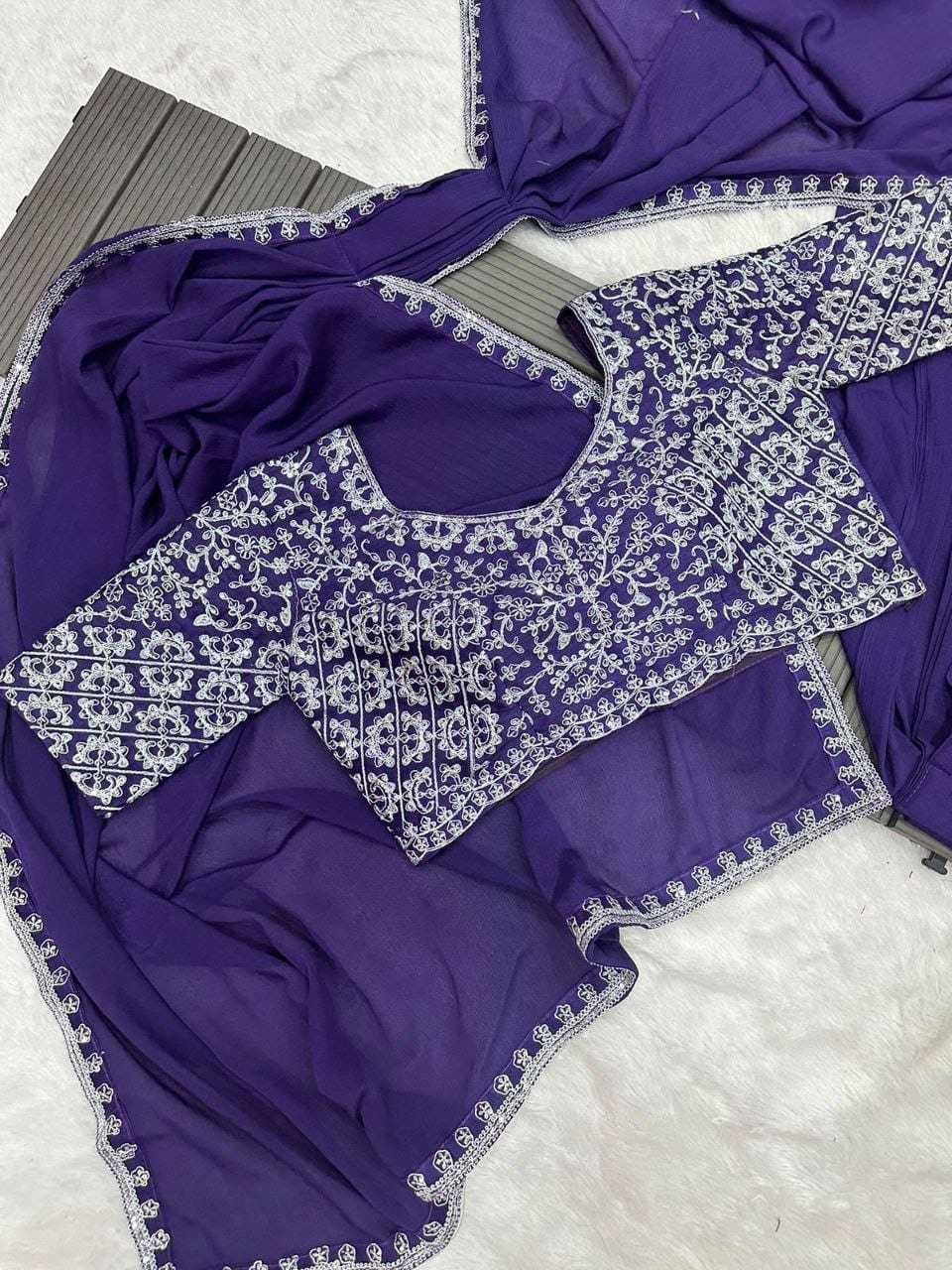 YNF Wholesale Chinon Ready To Wear Sarees  | Surat Manufacturer