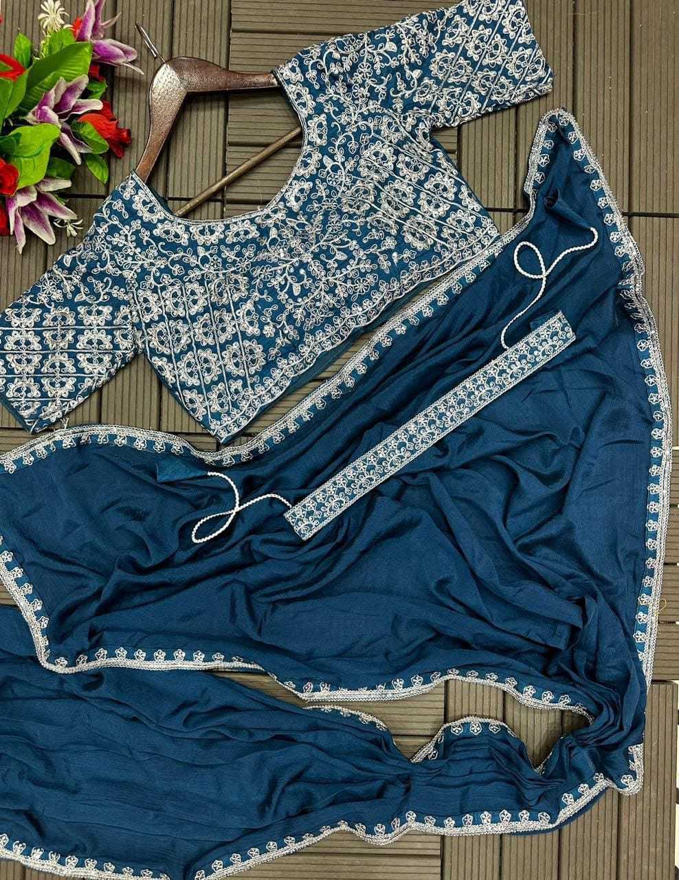 YNF Wholesale Chinon Ready To Wear Sarees  | Surat Manufacturer