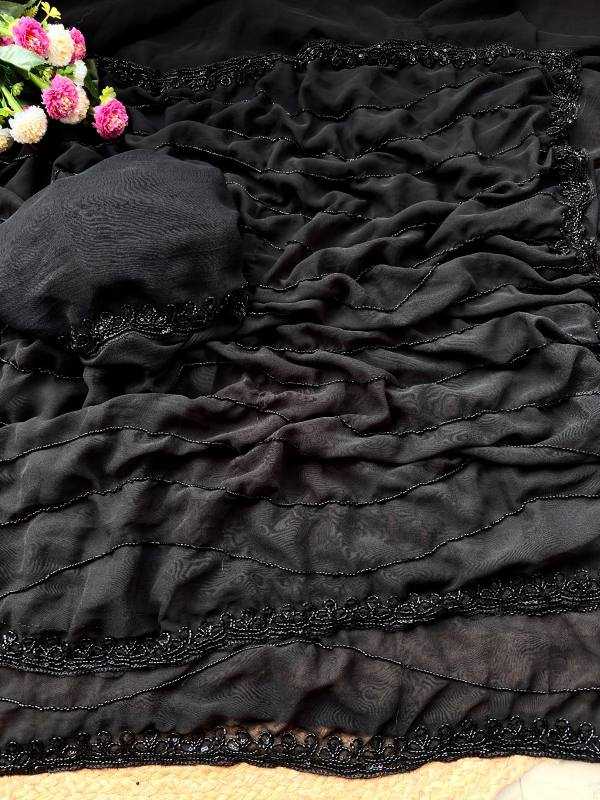 YNF Wholesale Faux Georgette Fancy Sarees  | Surat Manufacturer